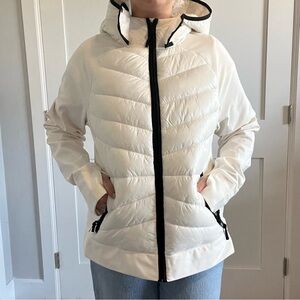 Lou & Grey White Puffer Jacket with Hood - X-Large